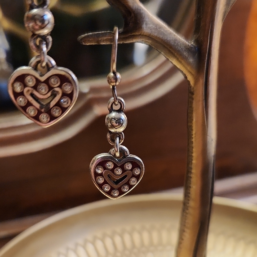 Brighton Heart-Shaped Silver Earrings